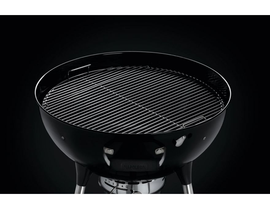 Grill węglowy 22" Premium Charcoal Kettle czarny 57 cm + zestaw (komin do rozpalania #67802, węgiel drzewny 3 kg #67107, podpałka 100 szt. #67052) - 11